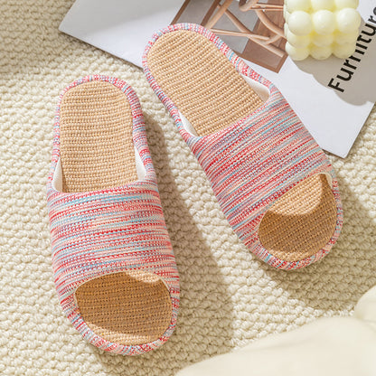 Linen Slippers Soft-soled Cotton Cloth Slippers