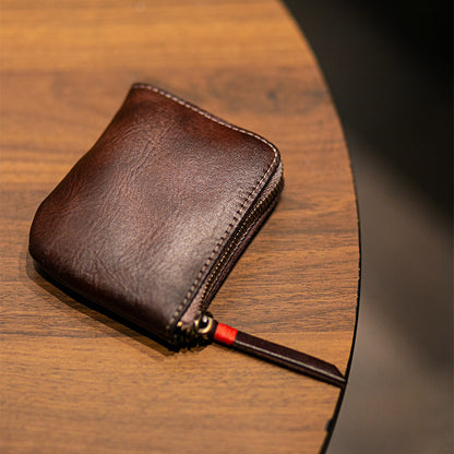Vintage Zipper Cards Holder Coin Wallet