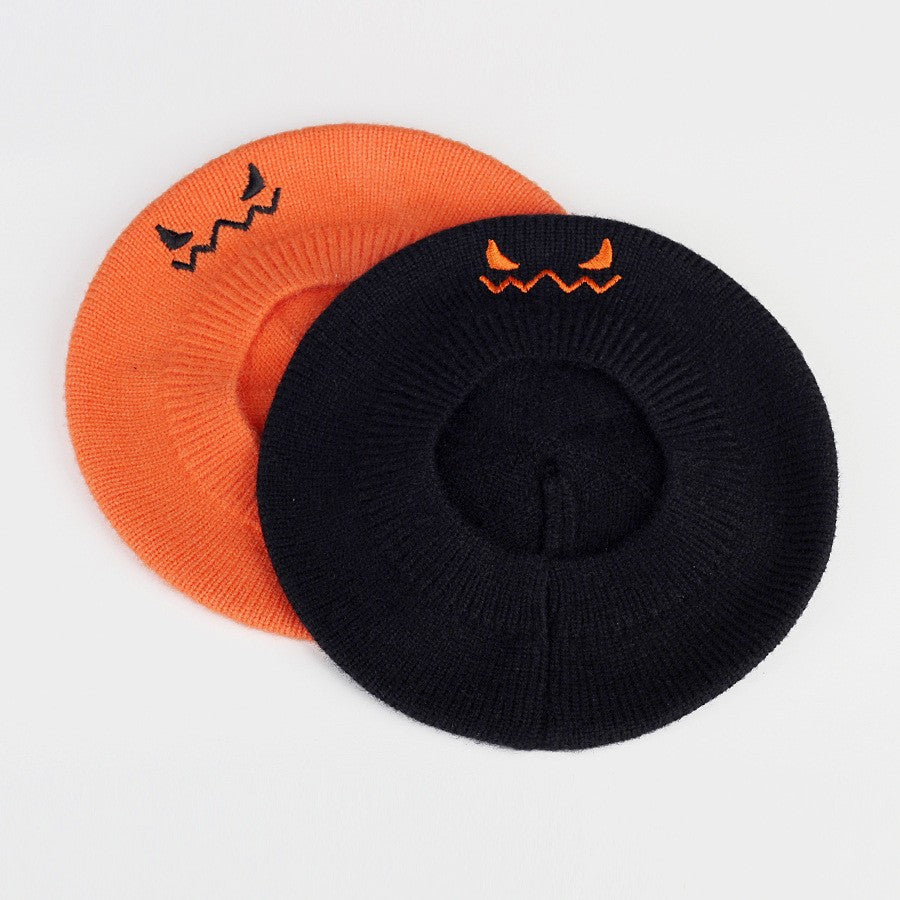 Retro Halloween Pumpkin Autumn Style Print Hat