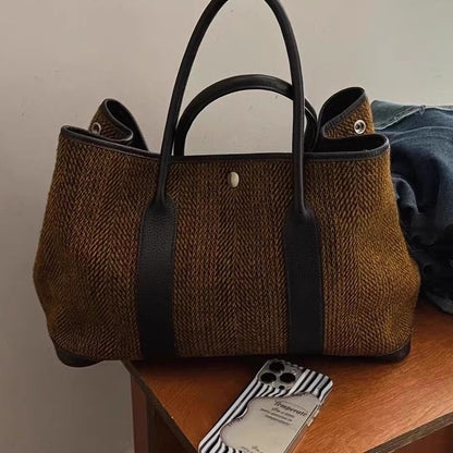 Retro Casual Herringbone All-match Handbag