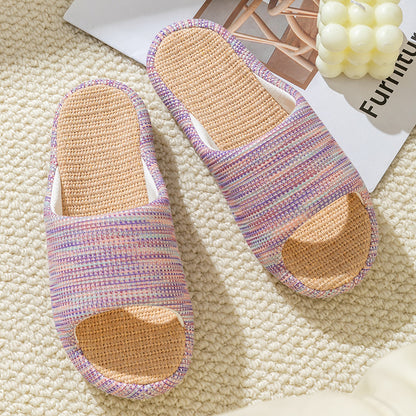 Linen Slippers Soft-soled Cotton Cloth Slippers