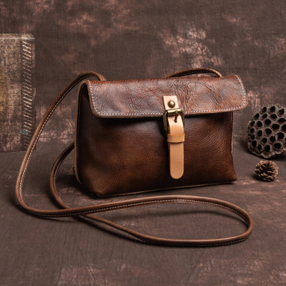 Retro Handmade Leather Crossbody Bag