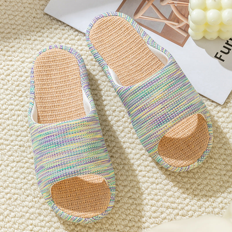 Linen Slippers Soft-soled Cotton Cloth Slippers