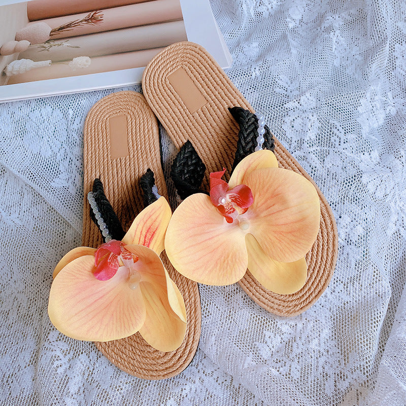 Retro Straw-woven Flat Slippers