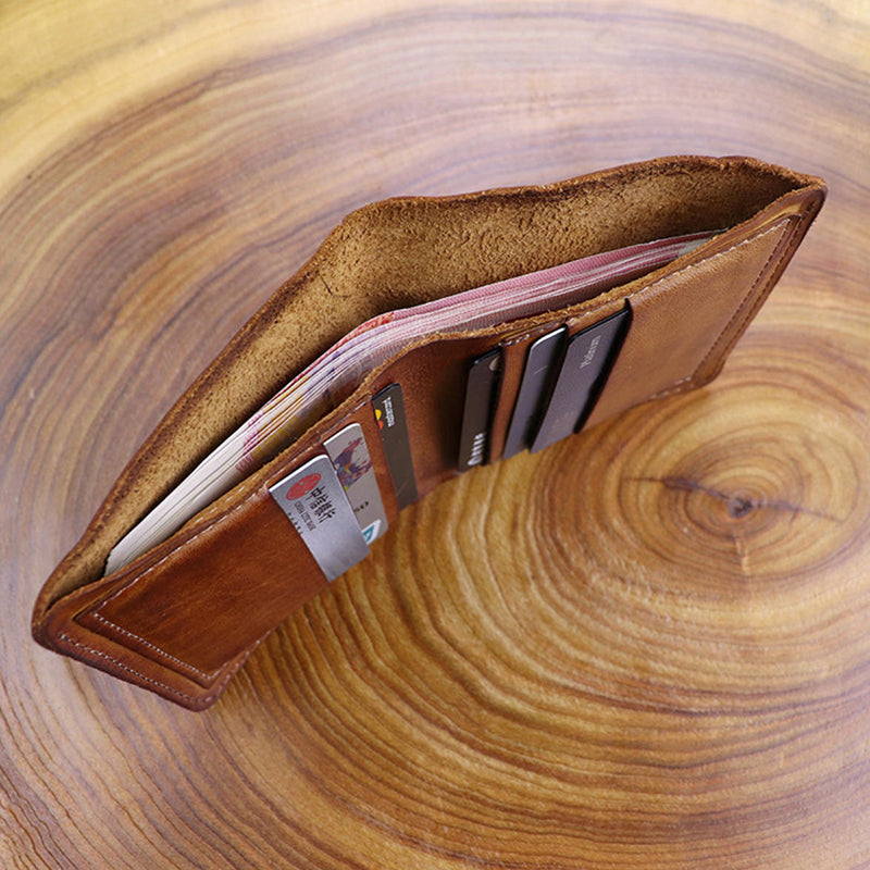 Retro Handmade Leather Card Wallets