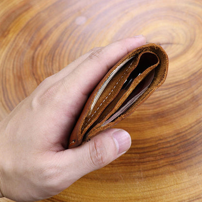 Retro Handmade Leather Card Wallets