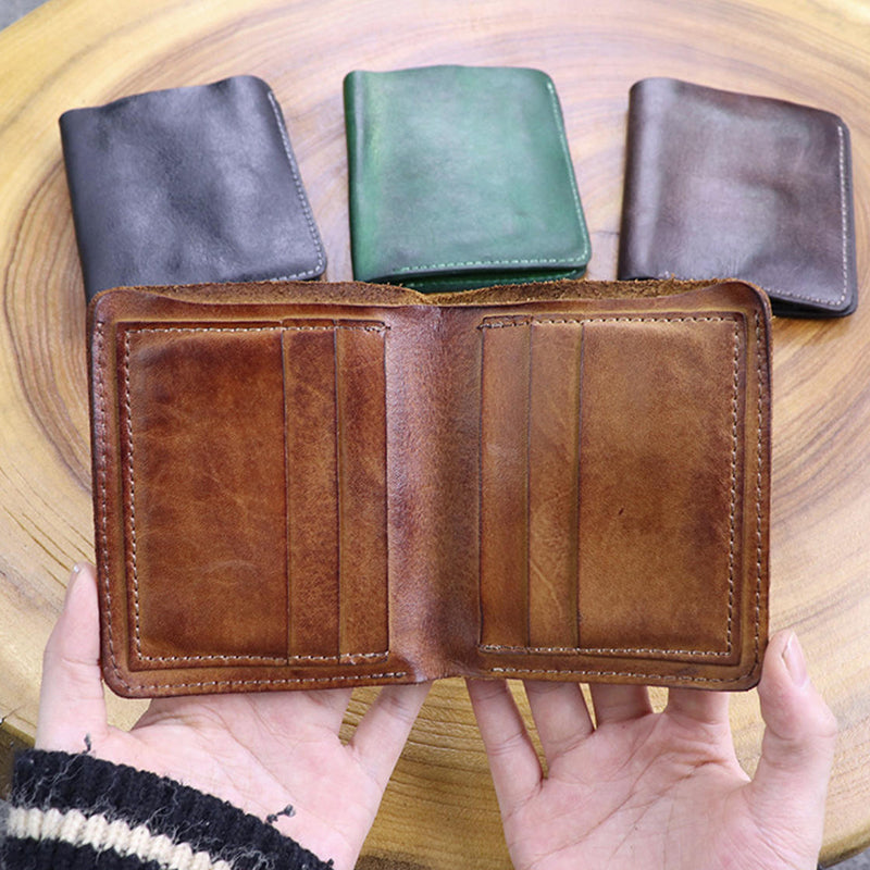 Retro Handmade Leather Card Wallets