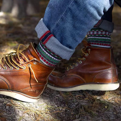 Winter colorful mid-calf socks thickened ethnic style boot socks