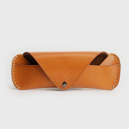 Retro Tanned Leather Glasses Case