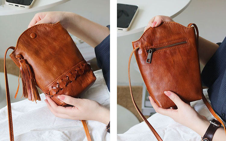 Retro Handmade Leather Crossbody Bag