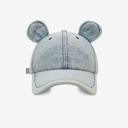 Denim Cute Little Bear Ear Baseball Cap