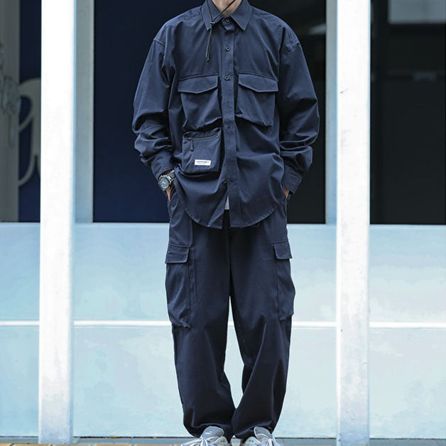 Loose-fitting Functional Multi-pocket Shirt