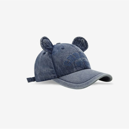 Denim Cute Little Bear Ear Baseball Cap