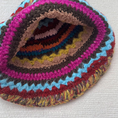 Retro Handmade Knitted Bucket Hat