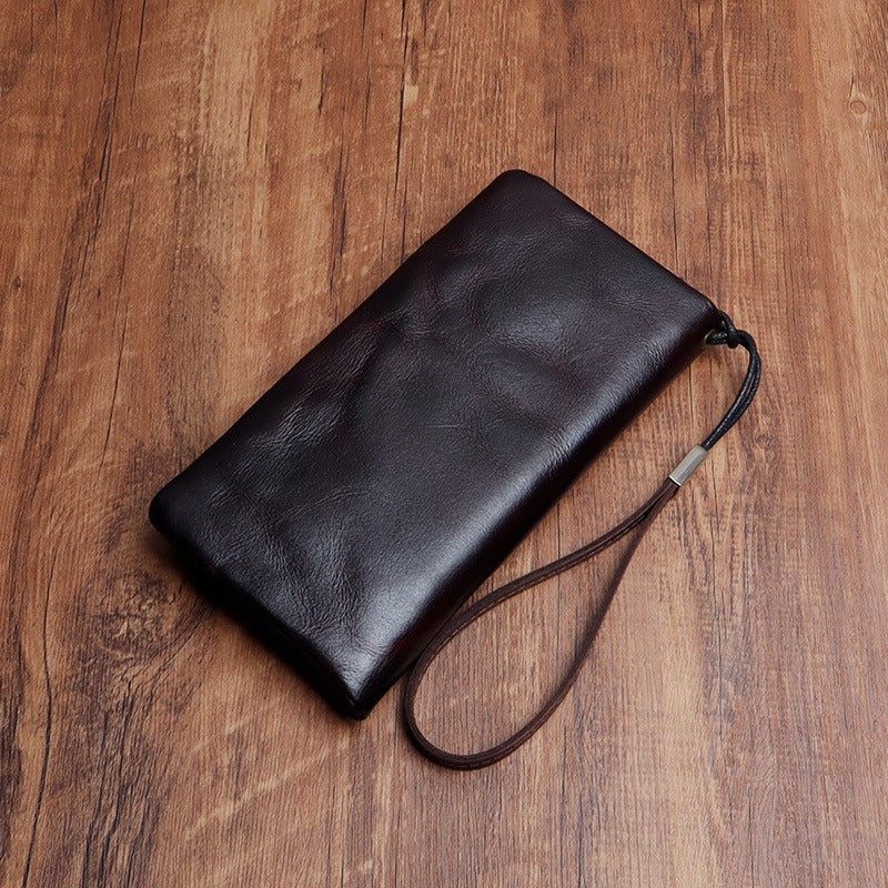 Vintage Handmade Genuine Leather Wallet Multi-card Slots Wallet