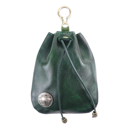 Simple Retro Genuine Leather Coin Purse, Key Pouch, Card Holder, and Storage Bag