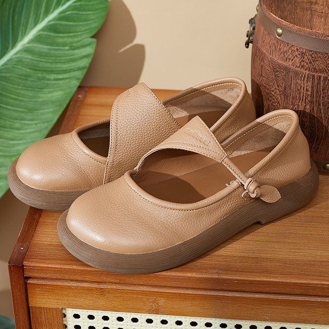 Retro Leather Breathable Soft Sole Sandals