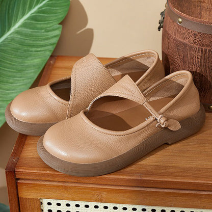 Retro Leather Breathable Soft Sole Sandals