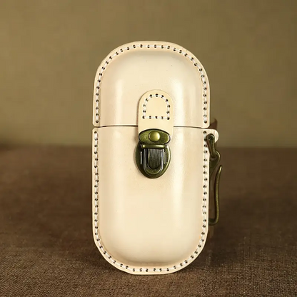 Genuine Leather Vintage Sun Glasses Box - Portable Storage Case with Hook - Eye Glass Organizer