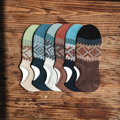 Retro Men's 6 Pairs Ethnic Style Socks