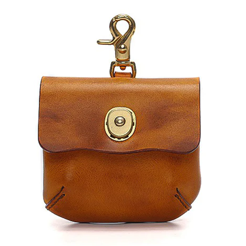 Retro Handmade Leather Portable Buckle Bag