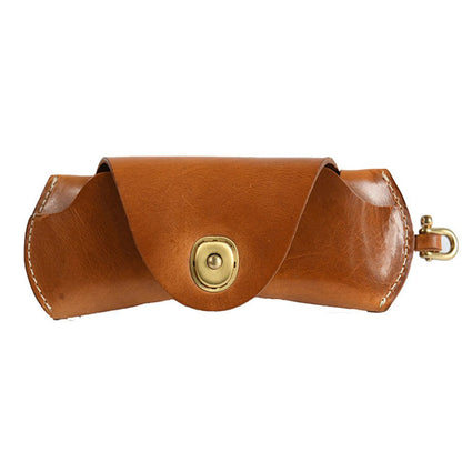 Retro Tanned Leather Glasses Case