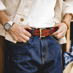 Retro Leather Men's Belt