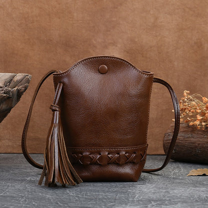 Retro Handmade Leather Crossbody Bag