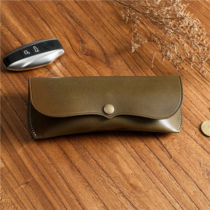 Retro Tanned Leather Glasses Case