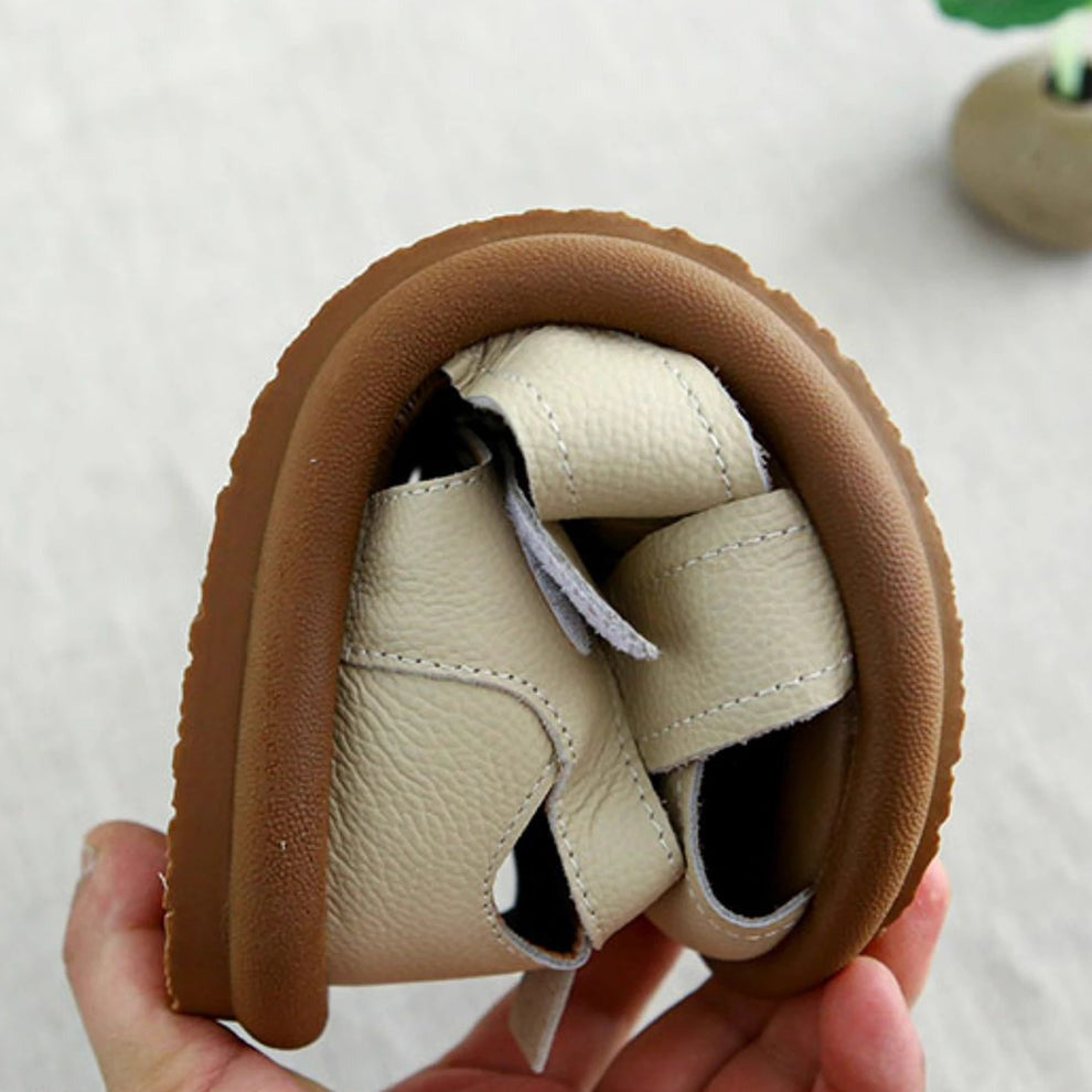 Retro Cross-strap Hollow Velcro Sandals