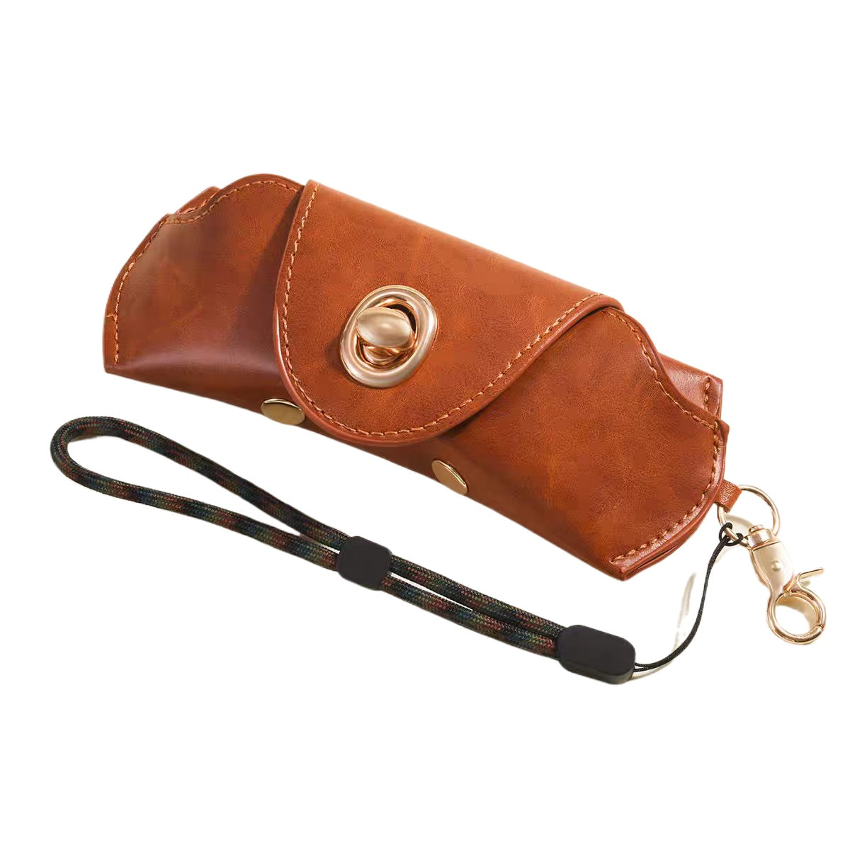 Unisex Portable Pressure-resistant Genuine Leather Prescription Glasses and Sunglasses Case