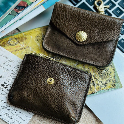 Vintage Handmade Leather Card Wallet