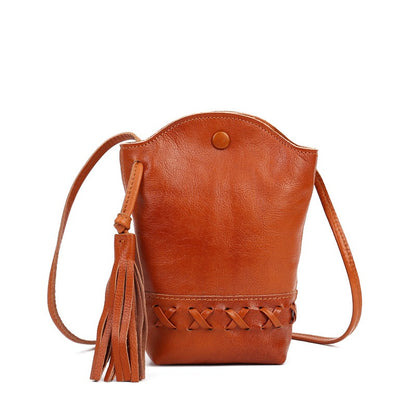 Retro Handmade Leather Crossbody Bag