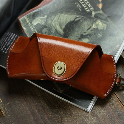 Vintage Tanned Leather Glasses Case