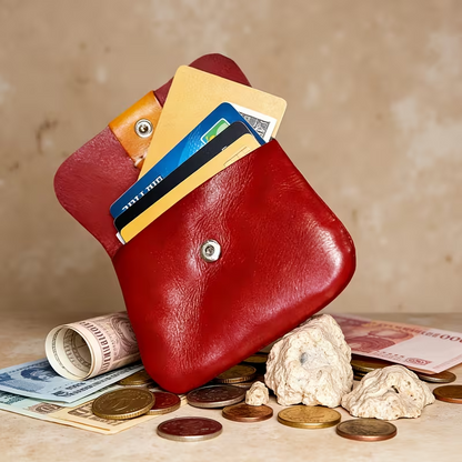 Authentic Leather Handmade Wallet | Capable of Storing Coins, Change, Cards & Stylish Creative Card Holder