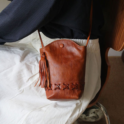 Retro Handmade Leather Crossbody Bag