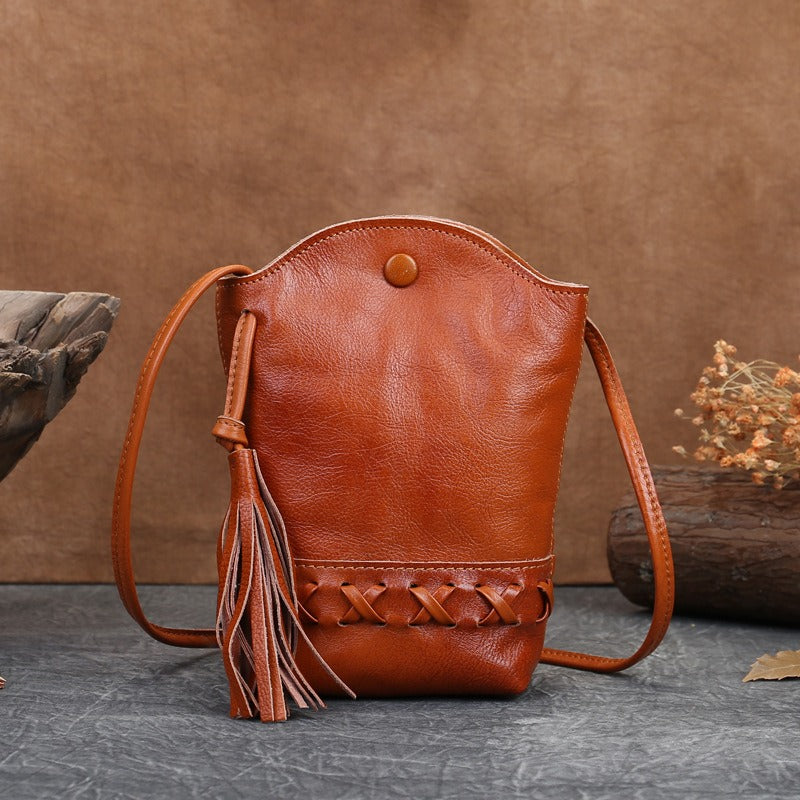 Retro Handmade Leather Crossbody Bag