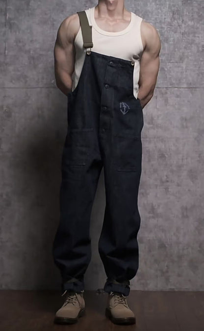 Vintage Casual Work Style Overalls