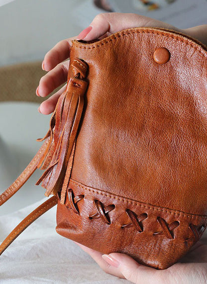 Retro Handmade Leather Crossbody Bag