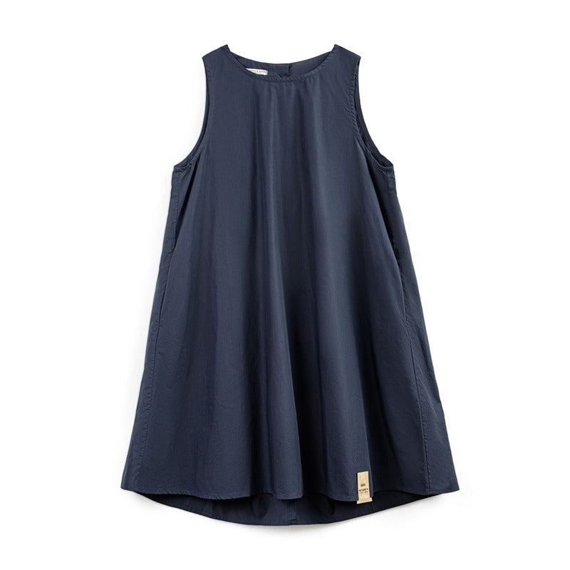 Vest Dress Pure Color A -line Skirt