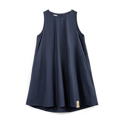 Vest Dress Pure Color A -line Skirt