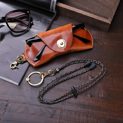 Retro Tanned Leather Glasses Case