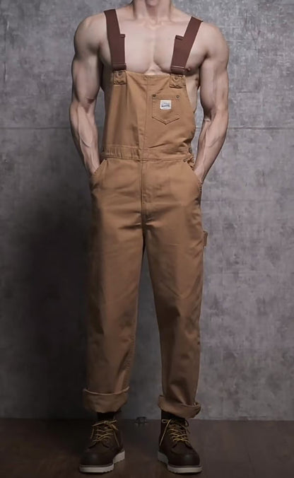 Vintage Casual Work Style Overalls