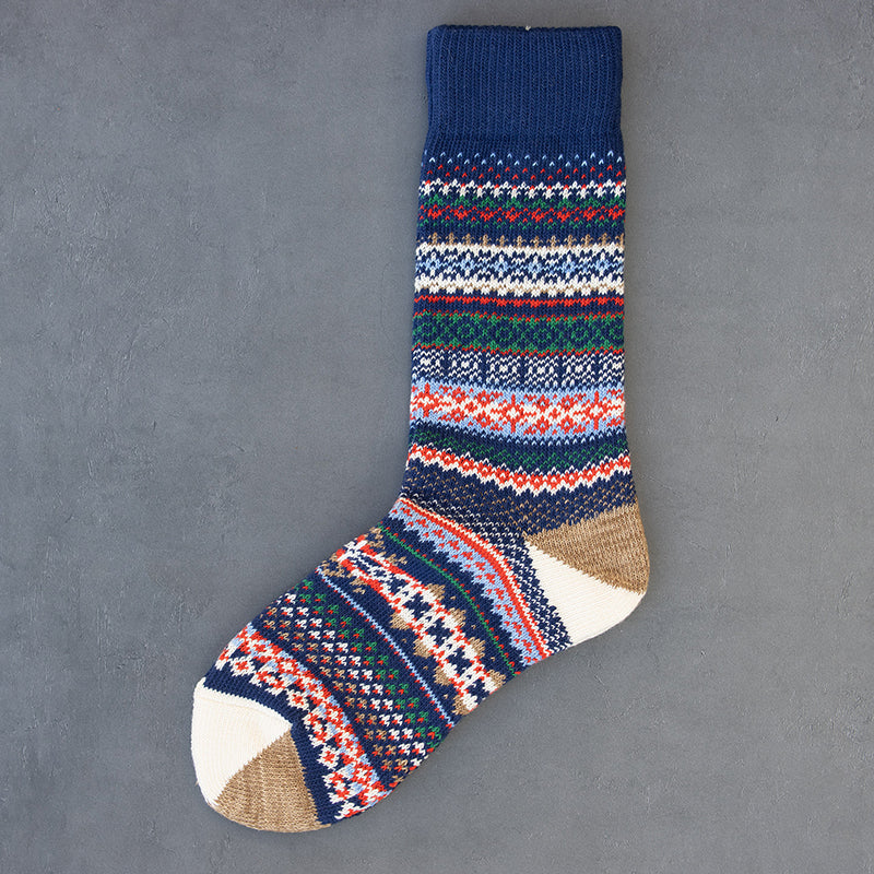 Winter colorful mid-calf socks thickened ethnic style boot socks