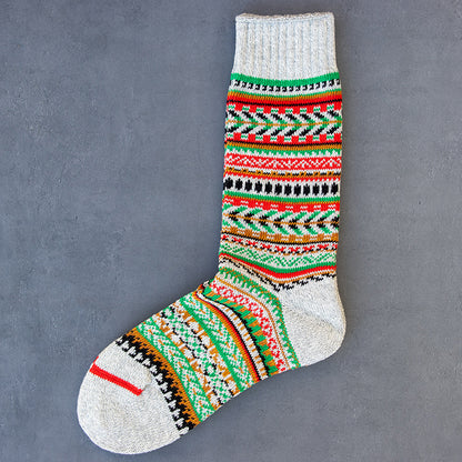 Winter colorful mid-calf socks thickened ethnic style boot socks