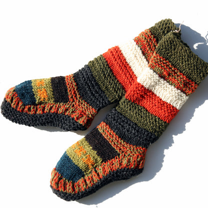 Winter Wool Colorful Mid-calf Socks Ethnic Style Socks