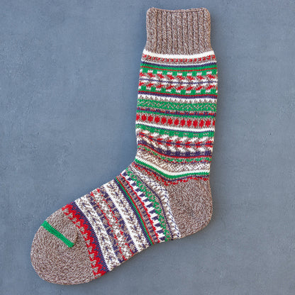 Winter colorful mid-calf socks thickened ethnic style boot socks