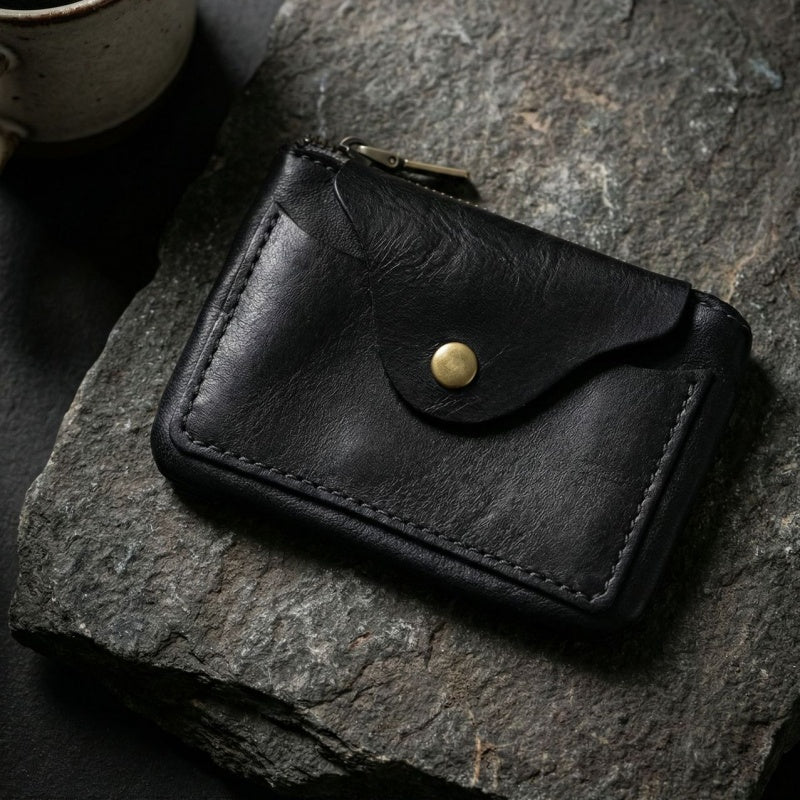 Vintage Leather Handmade Card Wallet