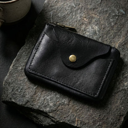 Vintage Leather Handmade Card Wallet