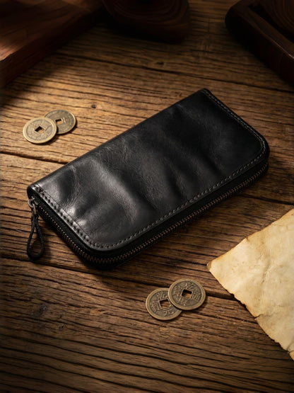 Retro Handmade Leather Wallet Multi-card Slots Wallet
